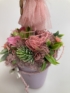 Kép 3/4 - Pinka textilnyuszis virágdísz