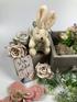 Kép 2/4 - Díszítsd magad! 82 darabos vintage színvilágú DIY fafiók plüssnyuszival