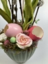 Kép 2/4 - Almazöld tulipános, igazi tojásos, mohás tartós asztaldísz