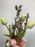 Kép 3/4 - Almazöld tulipános, igazi tojásos, mohás tartós asztaldísz