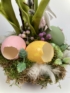 Kép 3/4 - Tappancsosék meggyjoghurt színű tulipános, igazi tojásos, mohás tartós asztaldísze 