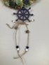 Kép 2/4 - Himbálózó hajókormányos, Love feliratú, tengerparti hangulatú, síkalapos kopogtató 