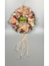 Kép 3/4 - Nyári virágoskert hanglatát idéző, virágpamacsos, síkalapos, élénk színekben pompázó kopogtató