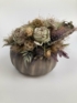 Kép 1/4 - Kócoska - vintage szürke rózsás, degeszre töltött, tartós kerámia tök 