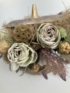 Kép 2/4 - Kócoska - vintage szürke rózsás, degeszre töltött, tartós kerámia tök 