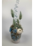 Kép 1/4 - Falatnyi vízparti szösszenet kollekció / Kormánykerekes, tengeri sünös tartós virágdísz 
