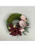 Kép 1/4 - Pinka Cipruska - Harmonikus színvilágú, termésekkel és egyéb növényi részekkel díszített mohakoszorú