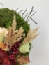Kép 3/4 - Mákos Emlék - termésekkel s egyéb növényi részekkel díszített, selyemszalagos, fatábla feliratos mohakoszorú 