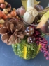 Kép 4/4 - Zöld cirmos tökös, gombás, terméses őszi tartós asztaldísz 